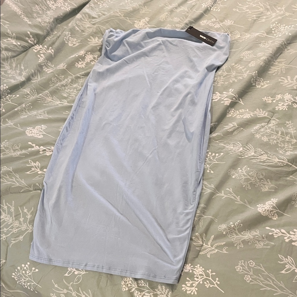 Fashion Nova Sky Blue Tube Dress